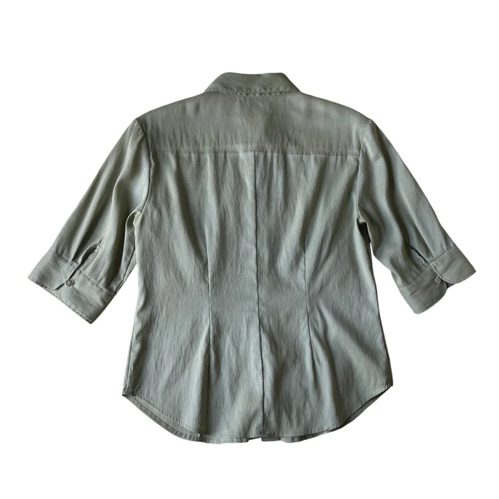 Vtg Express Iridescent Button Up Shirt 90s - Picture 3 of 9